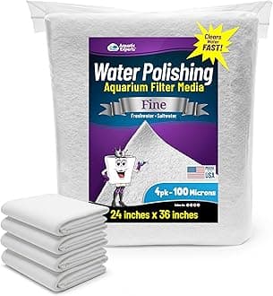 4 Pack Polishing Filter Pads 100 Micron - Aquarium Prefilter Media - 24 by 36 Made In USA