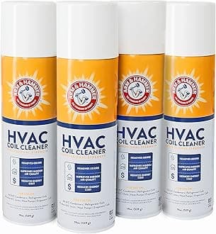 Arm & Hammer Biodegradable Aerosol Air Conditioner Spray, 19 fl. oz. AC Coil Cleaner, by Diversitech, 4 Pack Evaporator Coil Cleaner Condenser Coil Cleaner