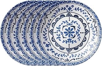 Corelle Vitrelle 6-Piece Appetizer Plates Set Triple Layer Glass and Chip Resistant, 6-3/4-Inch Lightweight Round Plates, Portofino