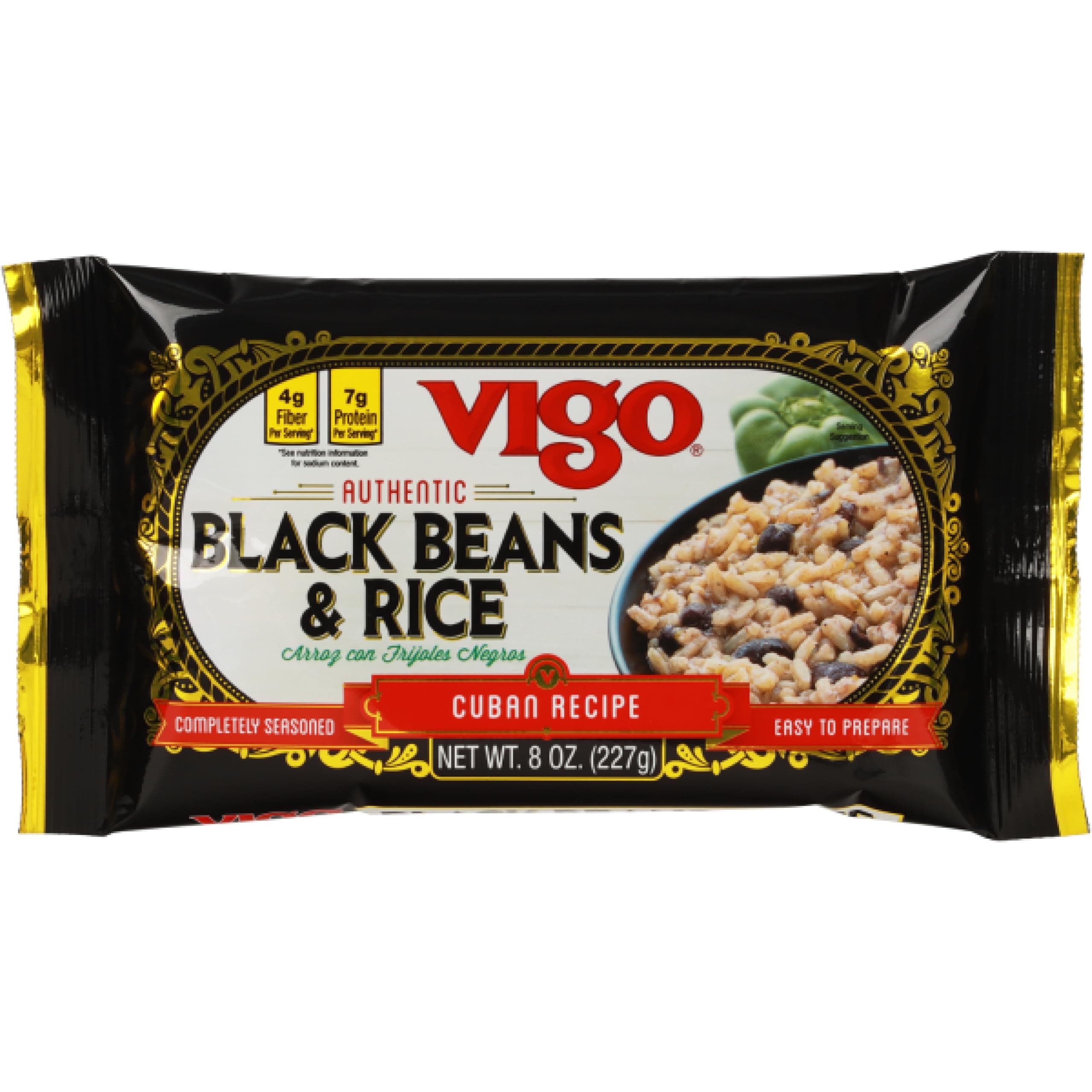 Authentic Black Beans & Rice, Low Fat, 8oz (Black Beans & Rice, Pack of 12)