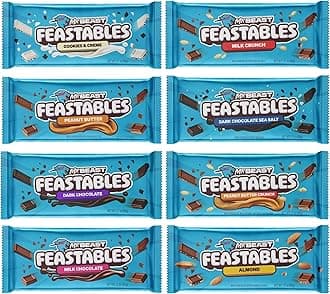 Feastables Milk Chocolate Bar Sampler Variety Pack, 2.1 oz (60g) [8- Pack]
