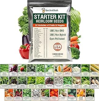 15,000 Seed 32 Vegetable Fruit Variety Garden Pack Emergency Survival Kit Mre