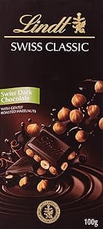 Lindt Chocolate Swiss Classic Dark Hazelnut, 100 gm
