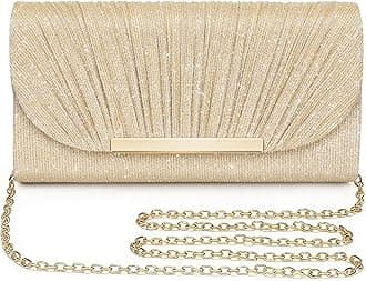 UBAYMAX Evening Bag Clutch Purses for Women Lady Girl Handbags Crossbody Bag Wedding Bag for Prom Party Wedding Engagement (Gold)