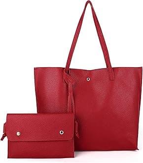 K.EYREWomen's Faux PU Leather Tote Shoulder Purses Bag for women, Big Capacity Tassel Handbag