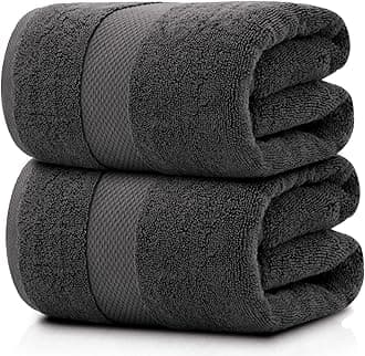 Luxury Bath Sheets Towels for Adults Extra Large | Highly Absorbent Hotel Collection | 35x70 Inch | 2 Pack (Charcoal Gray)