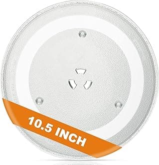 10.5" / 26.7cm Microwave Plate Replacement - Microwave Glass Turntable for Fits Virtually All Small Microwaves - Microwave Glass Plate Dishwasher Safe