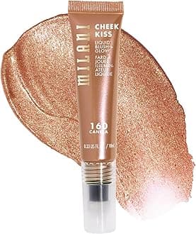Milani Cheek Kiss Liquid Blush + Glow, Creamy 2-in-1 Blush for Cheeks and Highlighter Makeup for Dewy, Radiant Finish - 160 Canela
