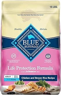 - Life Protection Formula Adult Small Breed Dry Dog Food, Supports High Energy Needs, Made with Natural Ingredients, Chicken & Brown Rice Recipe, 15-lb Bag