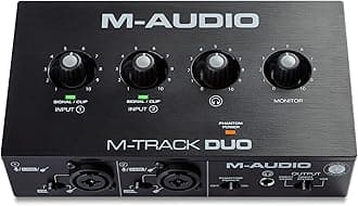 M-Track Duo – USB Audio Interface for Recording, Streaming and Podcasting with Dual XLR, Line & DI Inputs, plus a Software Suite Included