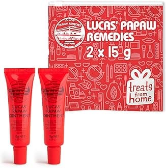 Lucas Pawpaw Lip Ointment, Lucas Pawpaw Cream, Lucas Pawpaw Ointment for Lips & Dry Skin - Unique All Skin Types, All Gender- Any Season Gift Pack with 2 x 15g Pawpaw Balm