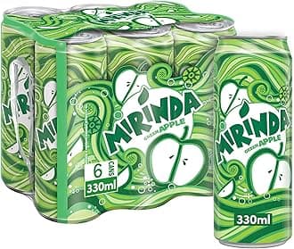 Mirinda Green Apple, Carbonated Soft Drink, Cans, 330Ml X 6