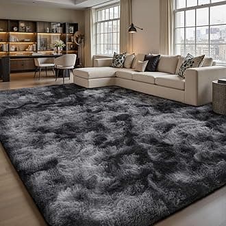 Sour Lemon Rugs Living Room 140x200cm, Grey Area Rugs for Bedroom, Washable Anti Slip Extra Large Shaggy Soft Rug Fluffy Modern Floor Carpets Mat Beside Carpet for Kids Living Room