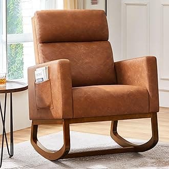 Yaheetech Faux Leather Rocking Chair