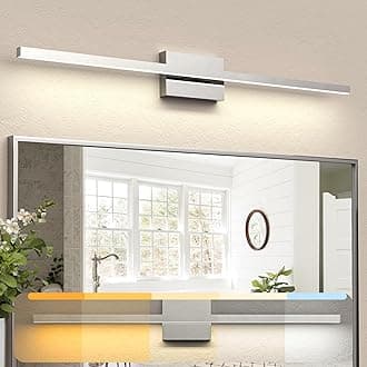NIORSUN 31.5 inch Chrome Bathroom Vanity Light,18W 5CCT Dimmable LED Bathroom Lighting Fixtures Over Mirror, Modern Vanity Lights for Bathrooms Restroom Mirror- ETL Certified