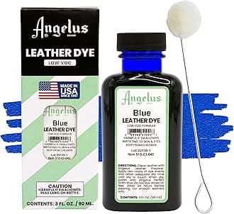 Angelus Leather Dye - Flexible Leather Dye for Shoes, Boots, Bags, Crafts, Furniture, & More 3oz (Blue)