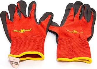 Polyester Wolf-Garten Gh-Bo 8 Garden Bed Gloves Soil (Pair of 2, 7760015),Red