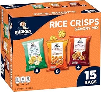 Quaker Rice Crisps, 4 Flavor Savory Mix, 15 count