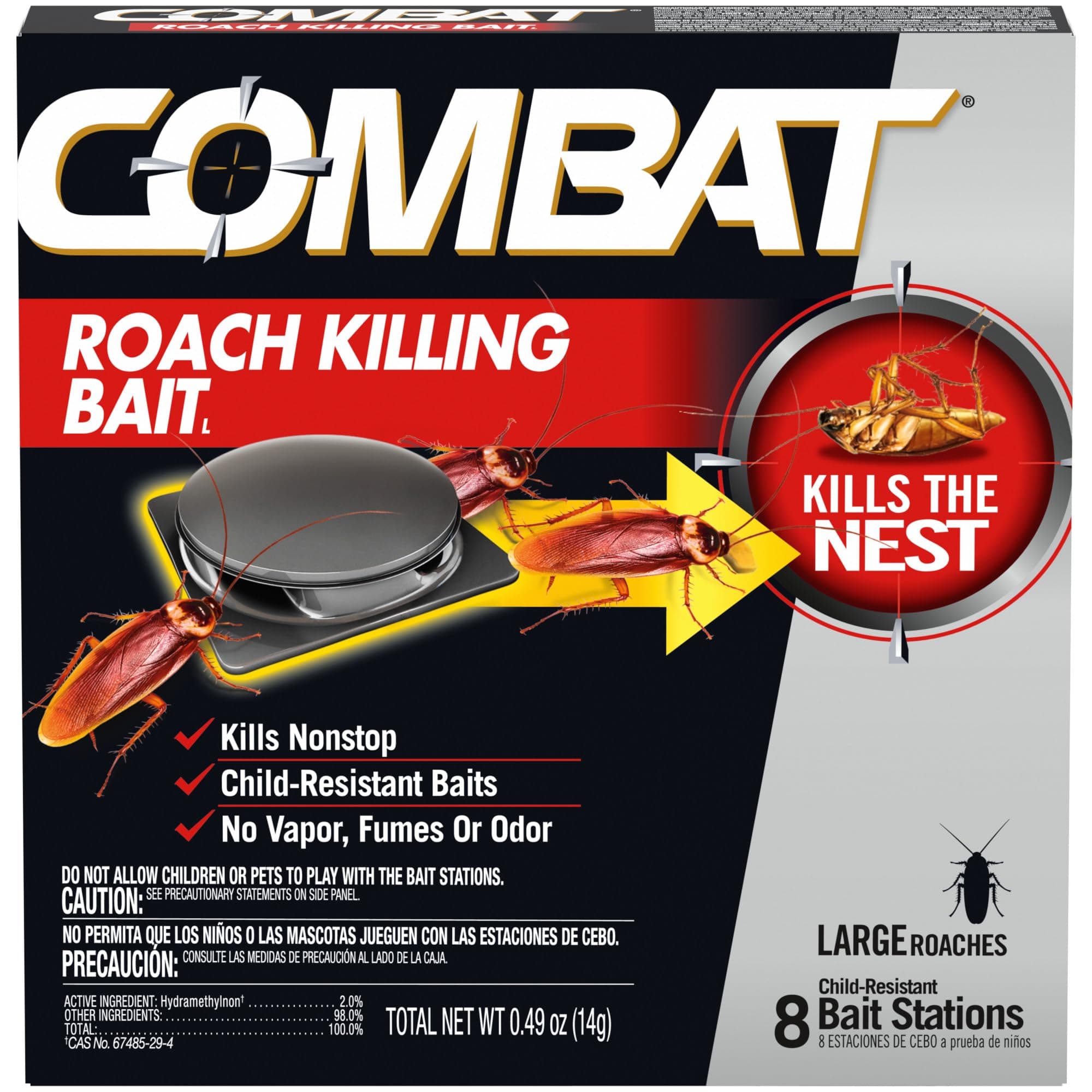 Combat Max Large Roach Bait 8ct