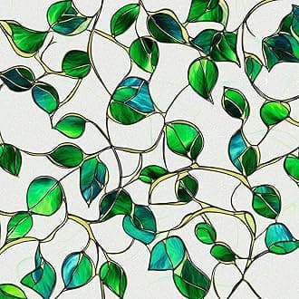 Frosted Glass Window Film, Heat Insulation, UV Block, Anti-Glare, One Way Privacy Tint, Static Cling for Home Bathroom Door, Renter Friendly, Day & Night Privacy