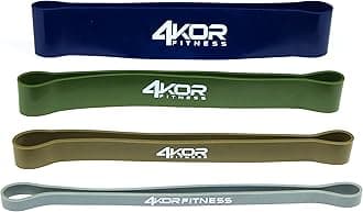 4KOR FitnessResistance Loop Band Set by 4KOR Fitness, Perfect for CrossFit, Yoga, Physical Therapy, and Booty Building