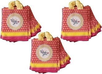 Ero Cotton Bags Fabric Return Gift Bag (Thank You Gift Bags) / Birthday Party Return Gift Bag/Wedding Gift Bag (Thamboolam Bags) - Medium Size (9X11 Inch) (Pack Of 75,Pink)