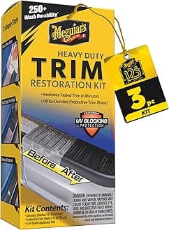 Heavy Duty Trim Restoration Kit - Includes a Cleaning Solution to Deep Clean Plastic and Trim and Protective Trim Shield That Delivers Ultra-Durable Protection with UV Blocking Protection