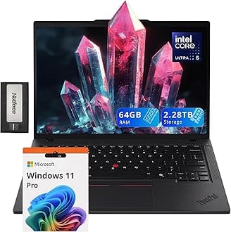 Lenovo ThinkPad T14 G5 14" WUXGA Laptop, Intel Ultra 5 125U, 64GB DDR5, 2.28TB Storage(2TB SSD+288GB Docking Station Set), Intel Graphics, Backlit Keyboard, Fingerprint Reader, Win 11 Pro, Black