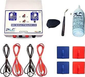 2 Channel Muscle Stimulator Machine For Physiotherapy, 1 Year Warranty, Metal Body, Pain Relief Electrotherapy Device, Diagnostic Muscle Stimulator