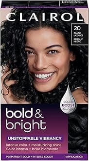 Clairol Bold & Bright Permanent Hair Dye, 20 Black Licorice Hair Color, Pack of 1