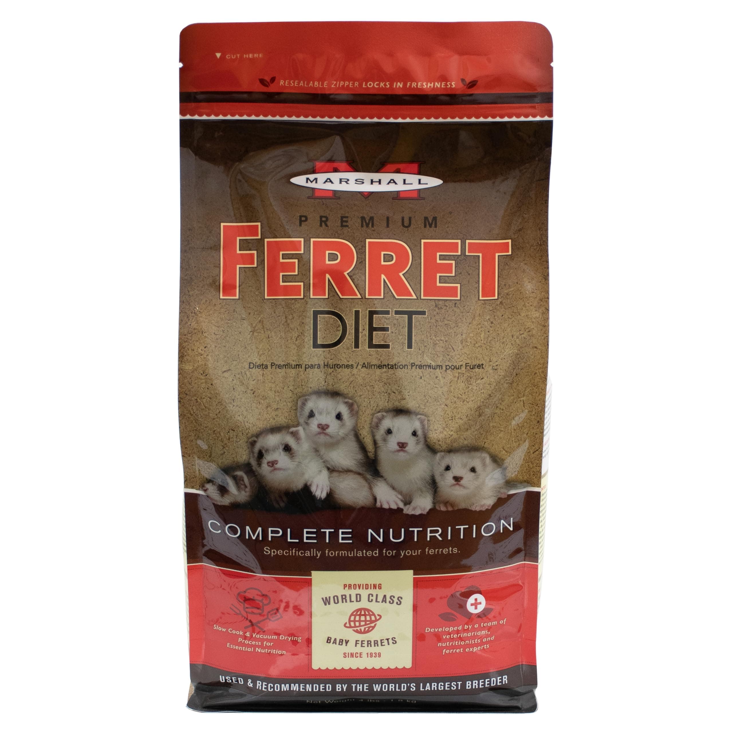 Marshall Pet Products Premium Ferret Diet, 4-Pound Bag