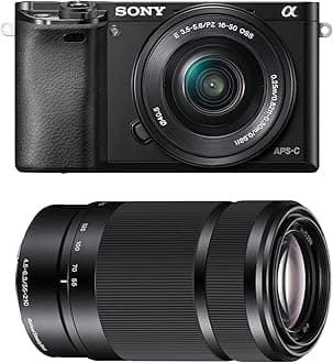 Sony Alpha A6000 Wi-Fi Digital Camera & 16-50mm Lens with E-Mount 55-210mm f/4.5-6.3 OSS Zoom Lens