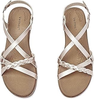 Women's Casual Flat Sandals,Fashion Braided Criss Cross Strap Braided,Adjustable Ankle Straps, Open Toe Summer Sandals