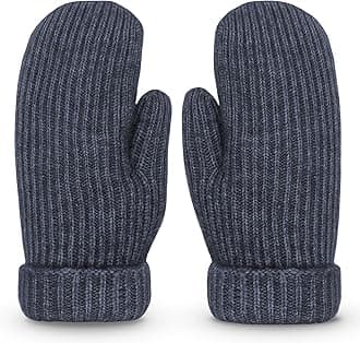 Men's Winter Gloves Warm Lining Elastic Cuff - Knit Stretchy Cold Weather Warm Knit Thick Gloves Mittens