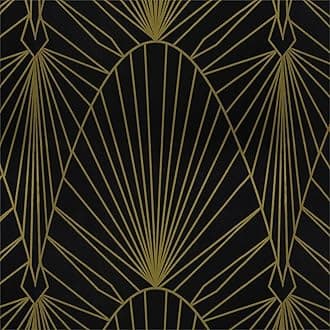 Timeet Gold Arched Geometric Black Wallpaper