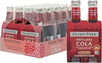 Fever Tree Distillers Cola - Premium Quality Mixer - Refreshing Beverage for Cocktails & Mocktails. Naturally Sourced Ingredients, No Artificial Sweeteners or Colors - 200 ML Bottles - Pack of 24