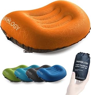 Ultralight Inflating Travel, Camping Pillows Compressible Compact, Inflatable, Comfortable, Ergonomic Pillow For Neck & Lumbar Support And A Good Night Sleep While Camp, Backpacking