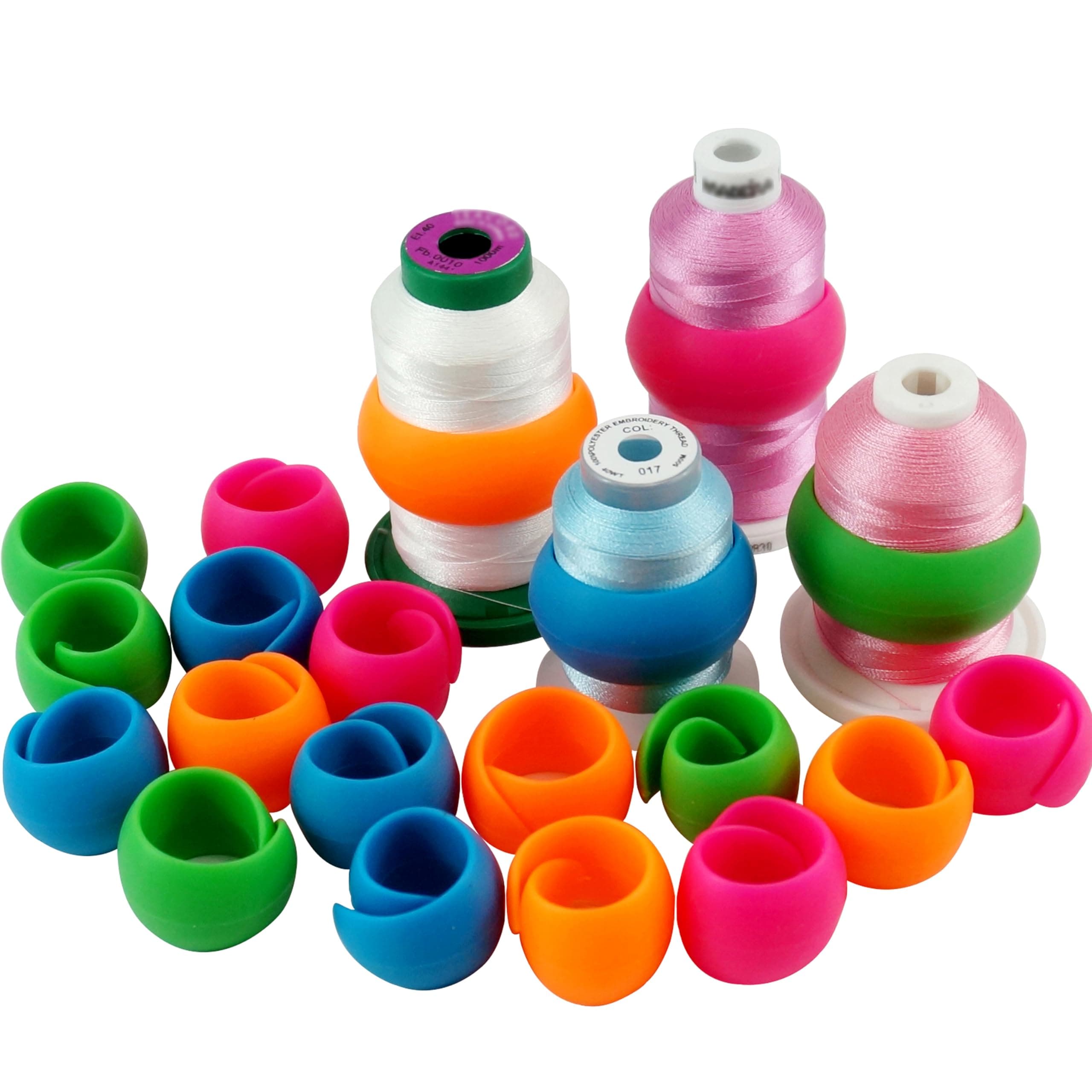 New Brothread 20pcs Thread Spool Savers/Spool Huggers - Prevent Tails from Unwinding - No Loose Ends for Sewing and Embroidery Machine Thread Spools