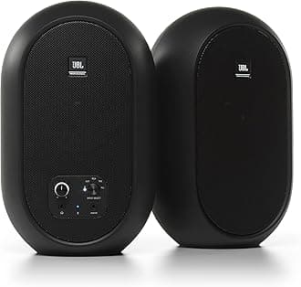 JBL 1 Series 104 Compact Desktop Speakers, Powered Reference Monitors - Bluetooth enabled (sold as pair)