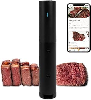 Anova Culinary Sous Vide Precision Cooker Mini, 850 Watts, Black and Orange, App Enabled, 2024 Model