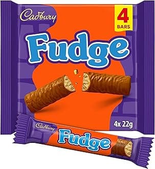 Cadbury Fudge, Delicious Caramel Fudge Covered in Milk Chocolate, 4 x 22 g Bars (Pack of 1)