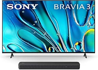 Sony 65 Inch 4K Ultra HD TV BRAVIA 3 LED Smart Google TV with Dolby Vision HDR and Exclusive Features for PlayStation®5 (K-65S30), 2024 Model HT-S2000 Compact 3.1 Ch Dolby Atmos Sound Bar.