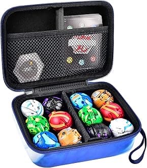 Case Compatible with Bakugan for Baku Gear Pack, Toys Organizer Storage for Bakucores Cards and Ultra Collectible Action Figures, Toy Container Holder for Bakugon Figure (Box Only) Blue