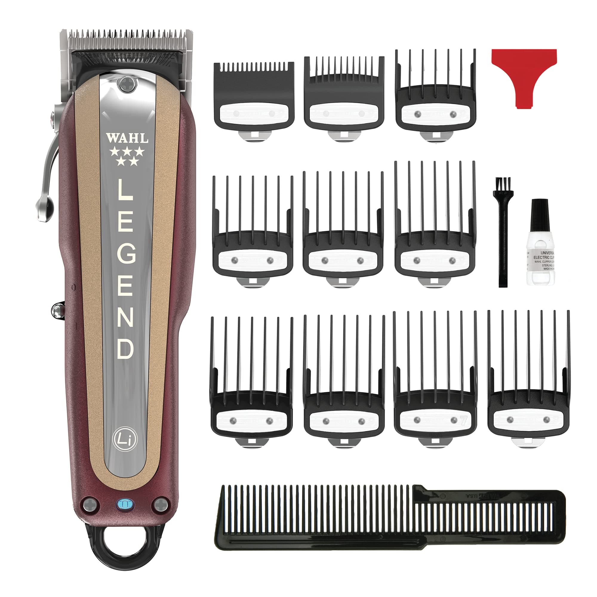 5 Star Cordless Legend, Professional Hair Clippers, Pro Haircutting Kit, Adjustable Taper Lever, Crunch Blade, Wedge Blades, Cordless, Barbers Supplies