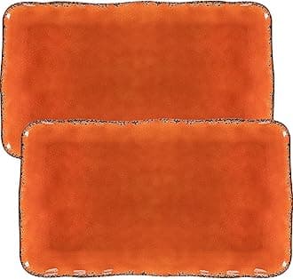 Melamine 17" x 10" Serving Platters for Serving Food, Set of 2