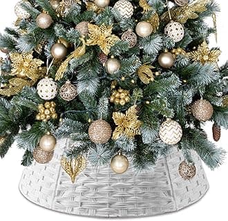 Christmas Tree Collar, 26 Inch Christmas Tree Basket Base Collar Bottom Cover Xmas Tree Collars for Artificial Trees