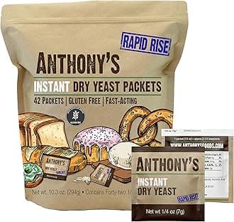 - Instant Dry Yeast Packets, Contains 42 Individual Packets, Gluten Free