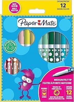 Paper Mate Children's Colouring Pencils | Pre-Sharpened Coloured Pencils | Assorted Colours | 12 Count