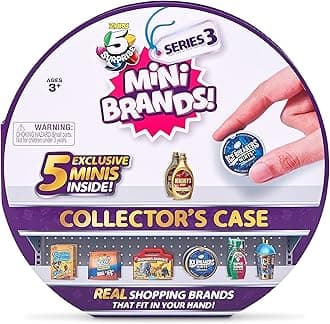 5 SURPRISE Plastic Mini Brands Series 3 Collector'S Case- Store & Display 30 Minis With 5 Exclusive Minis By Zuru Multicolor