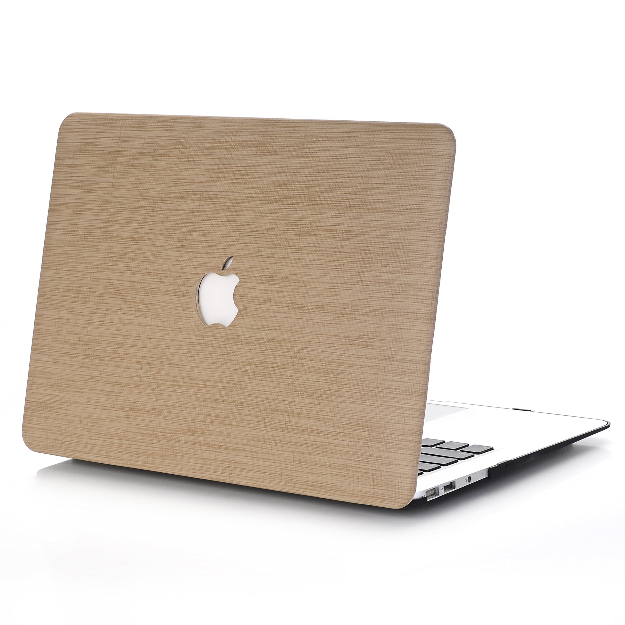 Rymbo Plastic Cover Snap on Leather Protective Case for Old MacBook Pro 13" Retina NO CD-ROM (A1502 & A1425), Wood Leather Shell …